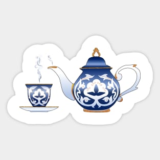 Teapot and cup Sticker